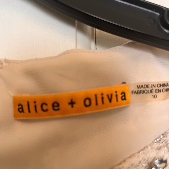 Alice + Olivia Cream Embellished Dress - Picture 2 of 3